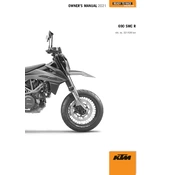 KTM SMC 690 R 2021 Motorcycle manual cover