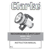 Clarke 5460480 RSL3 Rechargeable Spotlight manual cover