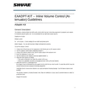 Shure EAADPT-KIT Inline manual cover