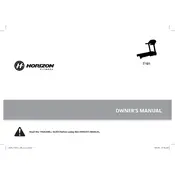 Horizon Fitness T101-06 Treadmill manual cover