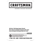 Craftsman CMCF920B Impact Wrench manual cover