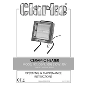 Clarke 6920330 Devil350B 230V Ceramic Heater manual cover