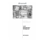 Brandt BFC644YNW Refrigerator manual cover