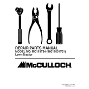 McCulloch MC115T94 manual cover