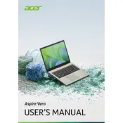 Acer Aspire Vero AV15-51-75QQ Laptop manual cover