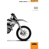 KTM SX‑F 350 2019 Motorcycle manual cover