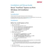 Xerox FreeFlow Express to Print Windows 10 Software manual cover