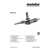 Metabo BFE 9-20 Steel Machine manual cover