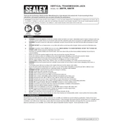 Sealey 300TR Transmission Jack manual cover