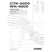 Casio CTK6200 Keyboard manual cover