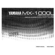 Yamaha MX-1000U Amplifier manual cover