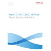 Xerox D110 Printer manual cover