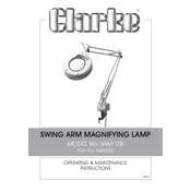 Clarke 5460530 SAM100 Swing Arm Magnifying Lamp manual cover