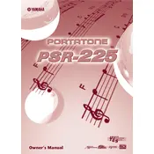 Yamaha PSR-225 Keyboard manual cover