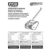 Ryobi RYSNW00 Snowthrower manual cover