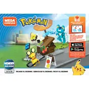 Mega Construx Mattel Pokemon Froakie VS Dedenne GFV78 Construction Set manual cover