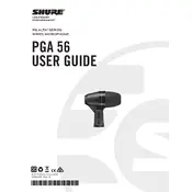 Shure PGA56 Microphone manual cover