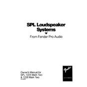 Fender SPL 1225 Mark II Speaker manual cover