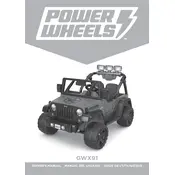 Power Wheels Mattel Jeep Wrangler Rubicon GWX91 Toy manual cover