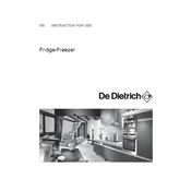 De Dietrich DRS1122J Refrigerator manual cover