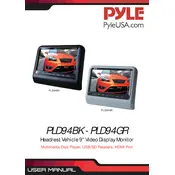 Pyle PLD94BK Monitor manual cover