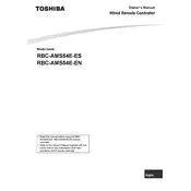 Toshiba RBC-AMS54E-ES Remote Control manual cover