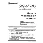 Weil-McLain GOLD CGt Boiler manual cover