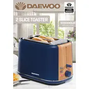 Daewoo Stockholm 2 Slice Toaster SDA1740 Toaster manual cover