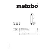 Metabo TBP 4000 M Pump manual cover