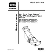 Toro Recycler FlexForce 22-inch 20363 Mower manual cover