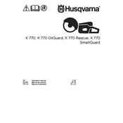 Husqvarna K 770 OilGuard Power Cutter manual cover