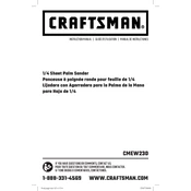 Craftsman CMEW230 Sander manual cover