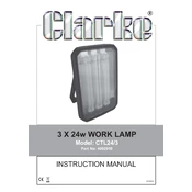 Clarke 4002910 CTL24-3 3 X 24W Work Lamp manual cover