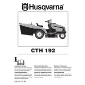 Husqvarna CTH 192 Lawn Mower manual cover