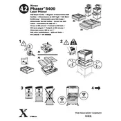 Xerox Phaser 5400 500-Sheet Feeder Printer manual cover