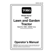 Toro Wheel Horse 268-H 72086 Tractor manual cover