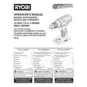 Ryobi P215 Drill manual cover