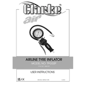 Clarke 3082105 TPG30P Airline Tyre Inflator manual cover