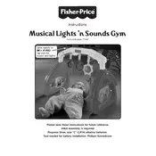 Fisher Price Mattel Musical Lights n Sounds Gym 71142 Toy manual cover