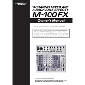 Roland M-100FX manual cover