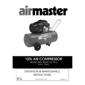 Clarke 2244025 Airmaster Tiger 16 1010 Air Compressor manual cover