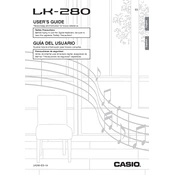 Casio LK280 Keyboard manual cover