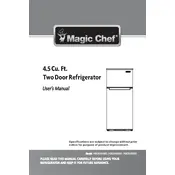 Magic Chef HMDR450BE Refrigerator manual cover