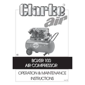 Clarke 2245460 Boxer 100 Air Compressor manual cover