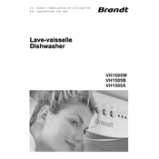 Brandt VH1505B Dishwasher manual cover