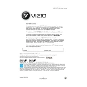 Vizio XVT472SV TV manual cover