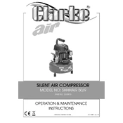 Clarke 2320870 SHHH 50 9 Air Compressor manual cover