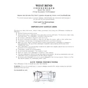 West Bend L5218 54129 Coffee Maker manual cover