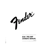 Fender M-80 Pre-amp Preamplifier manual cover