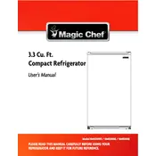 Magic Chef HMR330BE Refrigerator manual cover